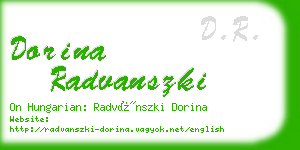 dorina radvanszki business card